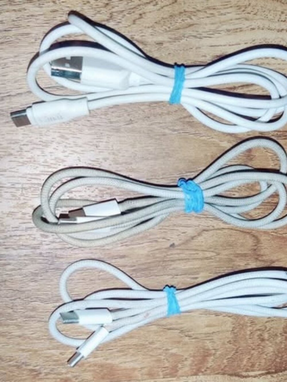 Lot of 3 USB type C charging sync cables for cell phones 3ft